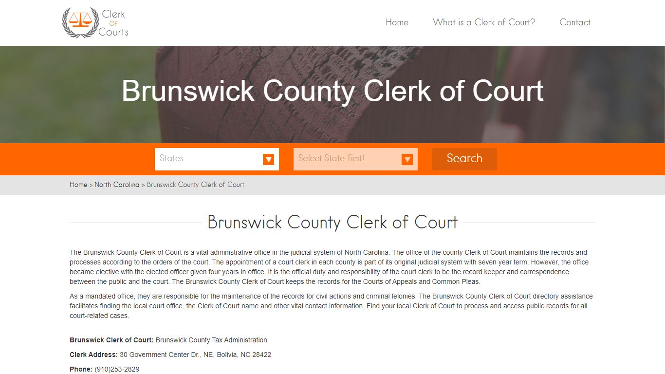 Brunswick County Clerk of Court