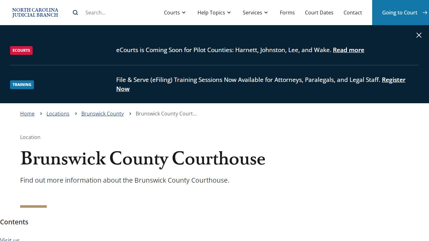 Brunswick County Courthouse | North Carolina Judicial Branch
